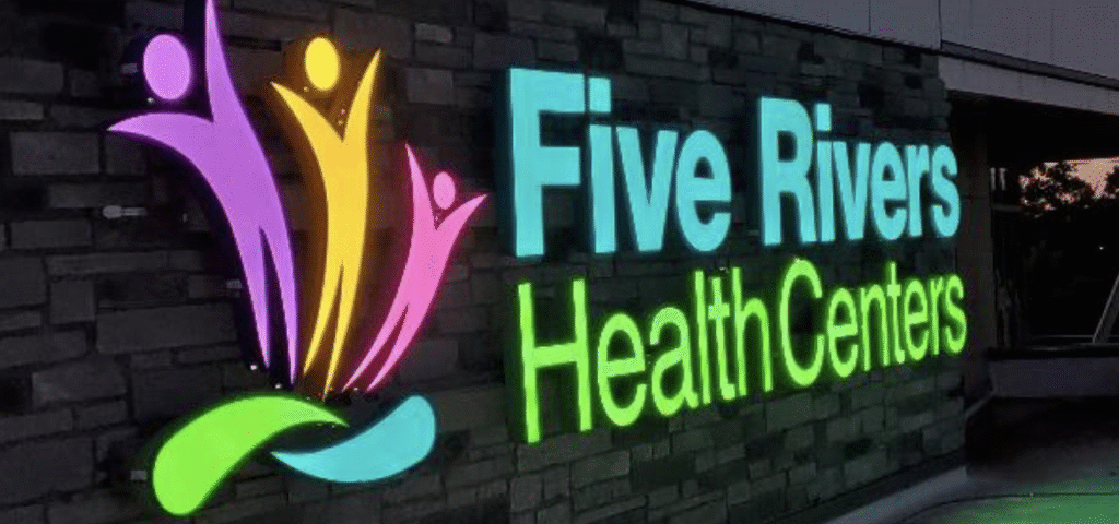 Five rivers sign