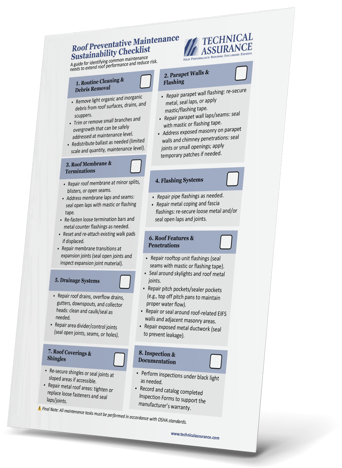 Download Our Roof Preventative Maintenance Checklist