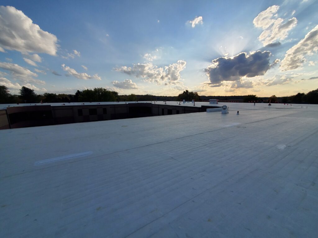 Flat roof with lots of sky